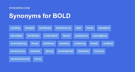 synonym fold|other words for bold.